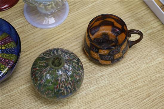 Mixed Italian and other studio glass Venetian, Salviati etc